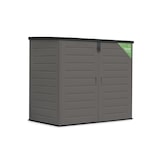 thumbnail of Wasabi - Armario Exterior Resina 1170L - 140x82x124cm - Suelo Incluido - Puerta Doble y Tapa Abatible - Estructura Metálica - Cobertizo Jardín