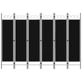 thumbnail of vidaXL 6-tlg. Raumteiler Schwarz 240 x 180 cm