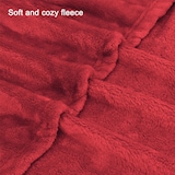 thumbnail of Intirilife weiche Kuscheldecke 200 x 150 cm in GLUT ROT - Flauschig warme Decke als Couchdecke Wohndecke Fleecedecke Indoor Outdoor