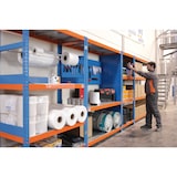 thumbnail of SimonRack Industrieregal, 1500x1500x750 mm, 600 kg am Biegepunkt, 3 Metallböden, Garagenregal, Grau/Verzinkt- Simonforte