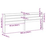 thumbnail of vidaXL Kopfteil mit Ablagen 180 cm Massivholz Kiefer