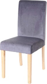 thumbnail of Décoshop26 - Esszimmer-/Küchenstuhl in grauem Samt mit hellen Holzbeinen modernes Design 04_0002310
