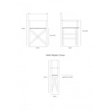 thumbnail of NARDINI FORNITURE Sedia regista in legno laccato tela TWM Ecrù l49xh87xp57 Cm Forte Dei Marmi