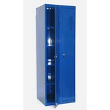 thumbnail of SPIND (Doppelspind 2 Abteil) 180x60 cm, 2 Böden, Vorhängeschloss, blau (Schließfachspind, Garderobenschrank Umkleidespind, Garderobenspind)