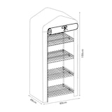 thumbnail of Helloshop26 - 4-stöckiges Gartengewächshaus 158 x 69 x 49 cm Weiß 03_0010541