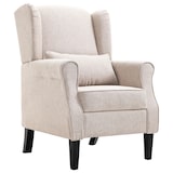 thumbnail of Helloshop26 - Fauteuil chaise siège lounge design club sofa salon lin tissu beige 1102202/3