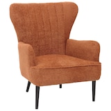 thumbnail of Loungestoel HWC-K37, cocktail/oor fauteuil Gestoffeerde stoel retro vintage stof chenille (500g/m²) Oeko-Tex ~ oranje
