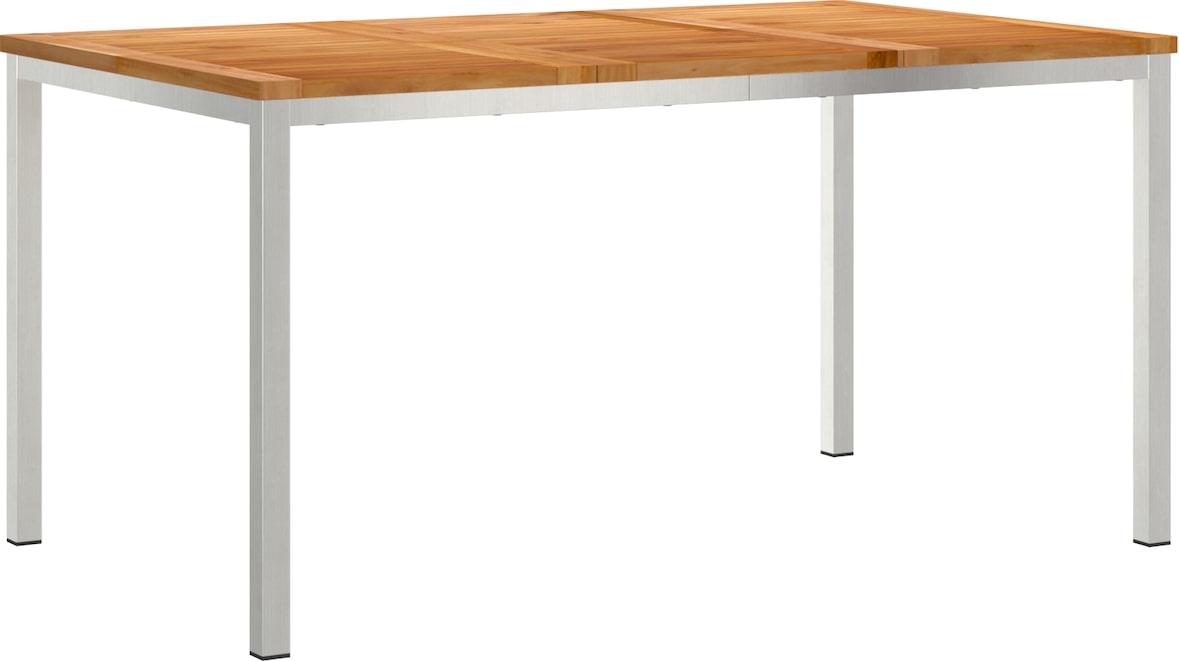 vidaXL Esstisch für draußen 150x90x75 cm Massivholz Teak
