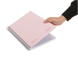 thumbnail of Caderno A4+ capa extra rígida 120H 80G quadriculado 5x5 microperfurado 5 faixas cor Navigator Rosa