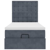 thumbnail of vidaXL Ottoman-Bett mit Matratzen & LEDs Dunkelgrau 80x200 cm Samt