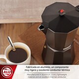 thumbnail of MAGEFESA JAMAICA BLACK Cafetera Italiana o Moka de 9 Tazas Fabricada en Aluminio Extra Grueso, Con Asa Resistente al Calor y Apta en Cualquier Cocina