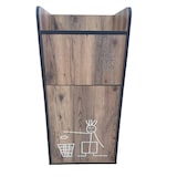 thumbnail of Meuble poubelle professionnel en bois marron pour snack et restauration rapide