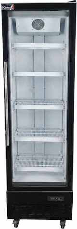 thumbnail of Romux® Glastürkühlschrank MC 450 Liter 1 Tür Belüftet Schwarz | Professioneller Getränkekühlschrank mit Glastür & LED