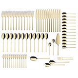 thumbnail of 68-teiliges Besteck MELINA, Edelstahl, mit PVD-Beschichtung in der Farbe champagner