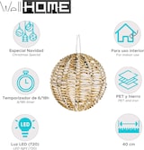 thumbnail of WellHome - Glänzende goldene Leuchtkugel-Dekoration mit 720 Mikro-LED-Lichtern Ø40cm