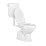 thumbnail of Belvit Dusch WC mit Bidet Funktion – Standtoilette aus Sanitärkeramik mit Taharet, Hygienedusche, senkrechtem Abgang, Spülkasten und Softclose