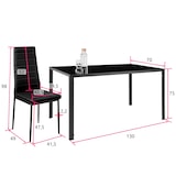 thumbnail of tectake Ensemble table + 6 chaises - noir/noir - 404381