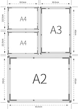 thumbnail of LED Werbedisplay mit Halterung, Leuchtkasten für Menü und Werbung, winkelverstellbar, Schwarz A2【SJX-6824】