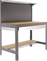 thumbnail of Banco da lavoro senza viti con ripiani in legno e cassetto Simonwork BT3 BOX. Colore grigio/legno 1445x910x610 mm