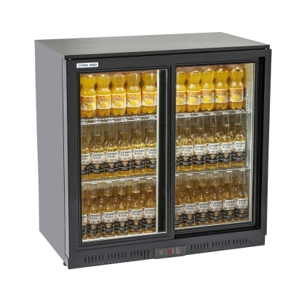 Frigo de Bar 2 Portes Vitrées Coulissantes, Classe B, 200L - Cool Head