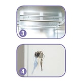 thumbnail of SimonRack Armadietto Spogliatoio in Metallo 1 Porte, Double Compartiment, 1800x400x500, Grigio - Simonlocker