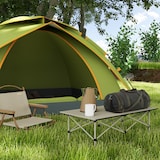 thumbnail of Outsunny mesa plegable camping de aluminio 95x55x50 cm con tapa enrollable y bolsa de transporte para acampar senderismo playa negro