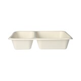 thumbnail of PAPSTAR 125 Siegelschalen, Zuckerrohr 2-geteilt 1250 ml 4,5 cm x 17,5 cm x 22,5 cm weiss