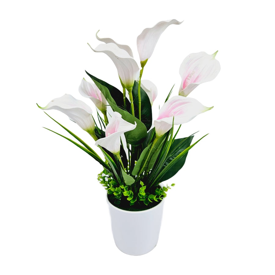 Pianta artificiale Calla cm 30, bianca