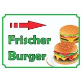 thumbnail of Frischer Burger Schild mit Pfeil rechts A0 (841x1189mm)
