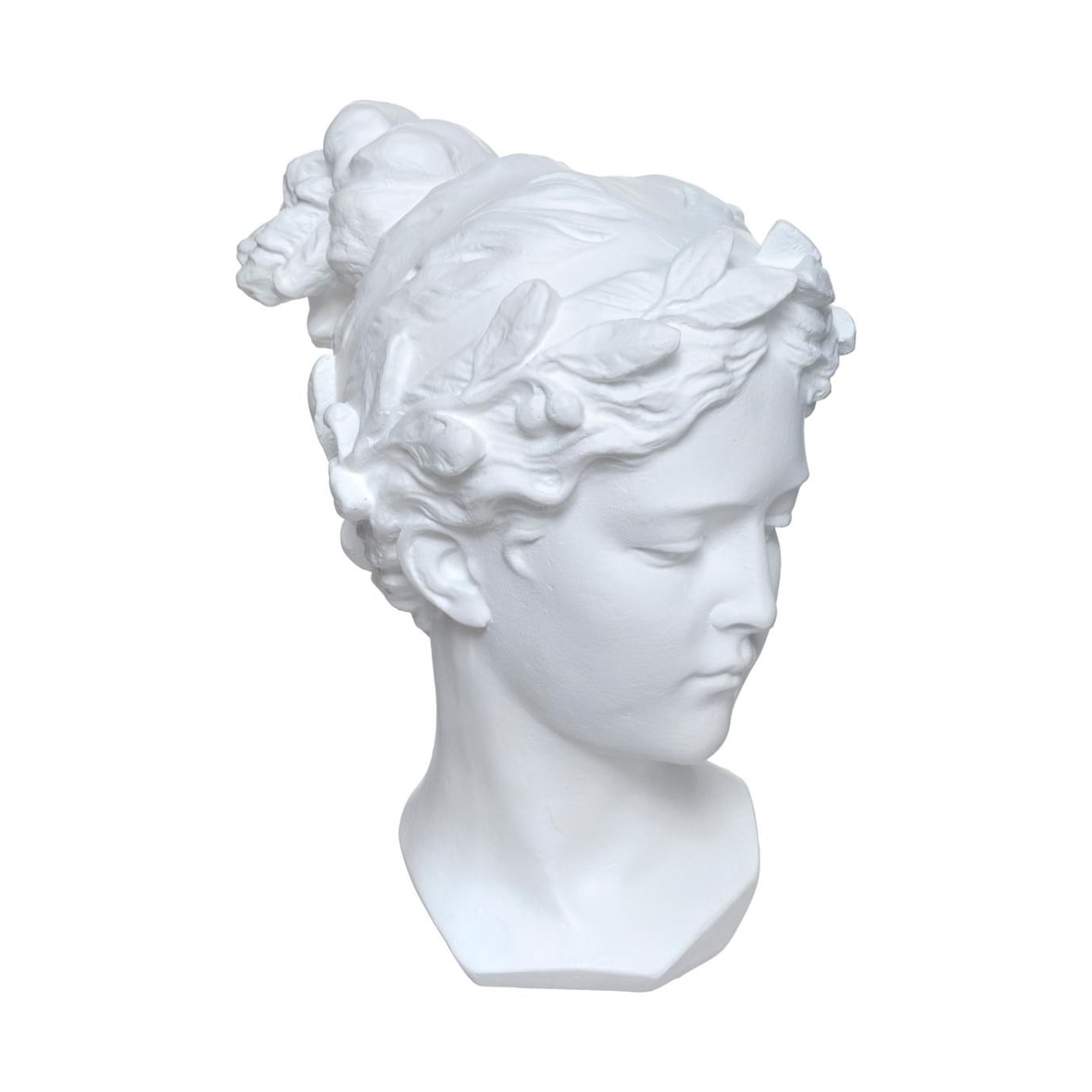 Objet décoratif  Statue Tête de Vénus en Résine Blanche H 26 cm
