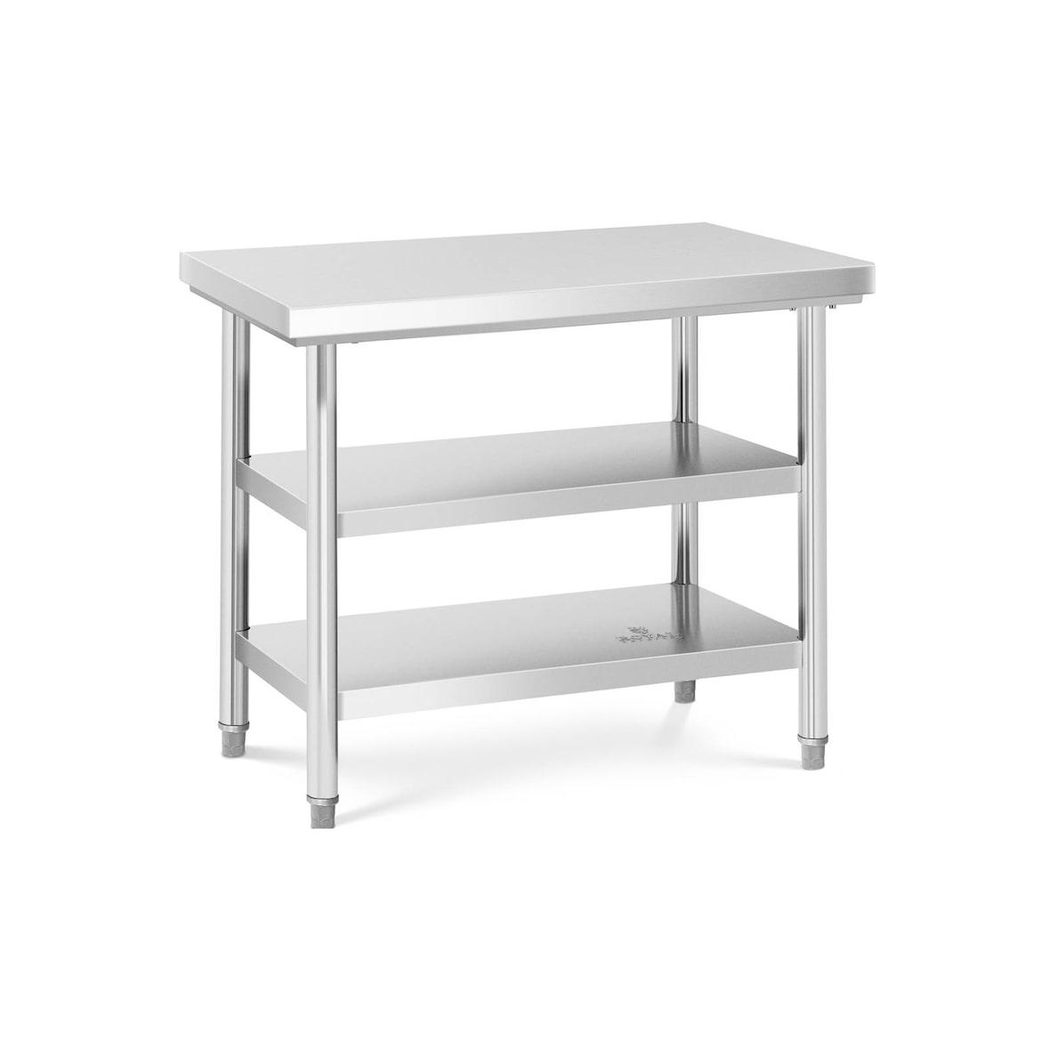 Royal Catering - Royal Catering Table De Travail en INOX Plan Cuisine Pro Professionnel Préparation Boucher Acier Inoxydable RCWT-100X70-3L-E (600