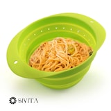 thumbnail of Colador de pasta de silicona plegable (1 pieza) Sivita, 26 cm x 20 cm x 12 cm, verde