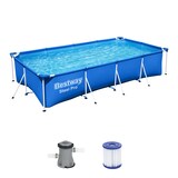 thumbnail of Steel Pro™ Frame Pool-Set, eckig, mit Filterpumpe 400 x 211 x 81 cm