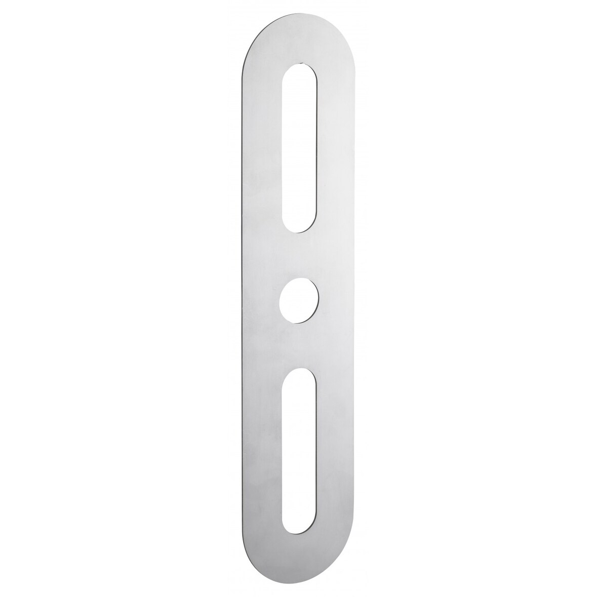Plaque de propreté 70x312mm - Arrondie, inox brossé - INTELOCK