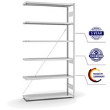 thumbnail of PROREGAL Fachbodenregal Stecksystem | Anbauregal | HxBxT 250x130x40cm | 6 Ebenen | Fachlast 215 kg | Einseitig nutzbar | Lichtgrau