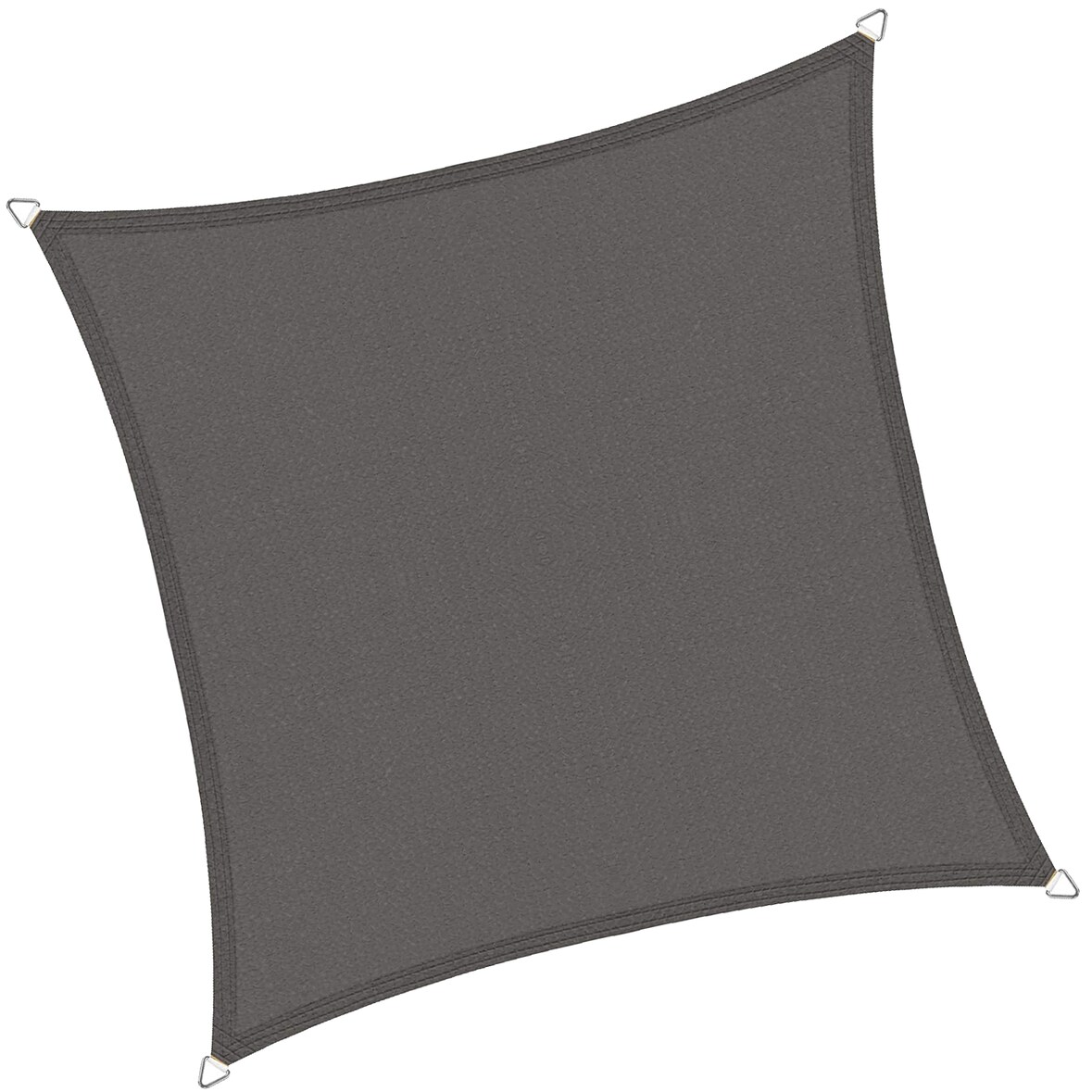 Sonnensegel SunComfort Quadratisch - Profi Sonnenschutz aus HDPE-Gewebe Farbe:Graphit,Größe:3.00 x 3.00 m