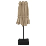 thumbnail of vidaXL Parasol dubbel dak met LED 449x245 cm taupe