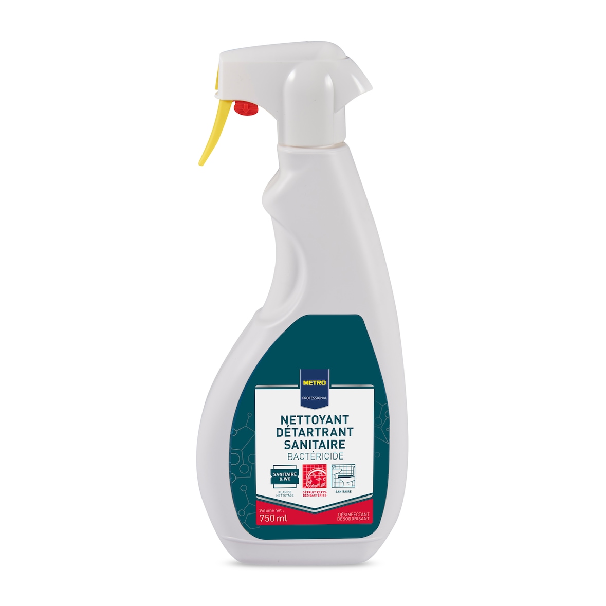 METRO PROFESSIONAL Nettoyant détartrant sanitaire bactéricide 750 ml