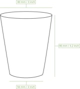 thumbnail of BIOZOYG 100 Stück Kaffeebecher 200ml / 8oz Einwegbecher Pappbecher weiß mit Bedruckung, kompostierbar nachhaltig Partybecher Trinkbecher Biobecher