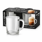 thumbnail of Theeglazen Set 4 Stuks 246 ml – Koffieglazen met Oor – Cappuccino / Latte Glazen – Transparant Glas - Theeglas