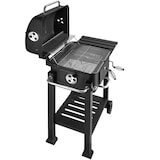 thumbnail of tectake barbecue charbon de bois florian grille chrome réglable 110x64x104 cm cuisson jardin extérieur