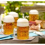 thumbnail of 6x Stölzle Oberglas Bierkrug Tübinger 0,5 l, geeicht, Übermaß, mit Schild, Bierglas