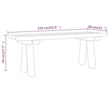 thumbnail of vidaXL Tuinbank 110 cm geïmpregneerd massief grenenhout