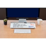 thumbnail of Nobo Lavagna / Blocco Note Portatile, con Pennarello e Cassetto Portaoggetti, Cancellabile a Secco e Senza Cornice, 458 x 154 mm - Bianco Brillante