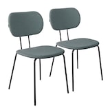 thumbnail of Lot de 2 chaises design en acier et bois vert foncé - Oviala
