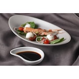 thumbnail of NS CALIDAD Packung mit 6 Einheiten – ovaler Teller aus grauem Melamin – 25 x 13,6 x 4,3 cm.