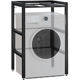 thumbnail of DELUKE® Stapelgestell für Wäschetrockner auf Waschmaschine MIXON Stahlgestell 300kg Waschmaschinengestell höhenverstellbar Waschmaschinenregal Schwarz