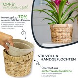 thumbnail of HMF Blumentopf rund geflochten aus Wasserhyazinthe, 2er Set, 19 cm Durchmesser