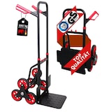 thumbnail of PROREGAL Klappbarer Profi-Treppensteiger TAURUS 150 | HxBxT 110x45x61cm | Traglast  150kg | Stahlrahmen | Rot-Schwarz | Sackkarre Transportkarre