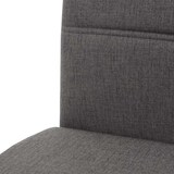 thumbnail of Décoshop26 - 2x Küchenstühle mit Bezug aus Stoff und gebürstetem Edelstahl graubraun 04_0000404
